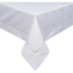 Eurofirany B.B. CHOCZYŃSCY SPÓŁKA JAWNA Obrus 145 x 240 Madele Ozdobny Biały + Złoty 1218403 - Obrusy i serwetki - miniaturka - grafika 1