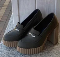 Półbuty damskie - ZIELONE PÓŁBUTY NA SŁUPKU CARINII B8012-R93 SKÓRA SATYNOWA MODNE R.37 - miniaturka - grafika 1