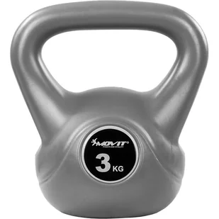 MOVIT Kettlebell Hantle szare - 3 kg - Kettlebell - miniaturka - grafika 1