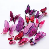 Naklejki na ścianę - Naklejka na ścianę 3D Motyle Motylki Dekoracja - miniaturka - grafika 1