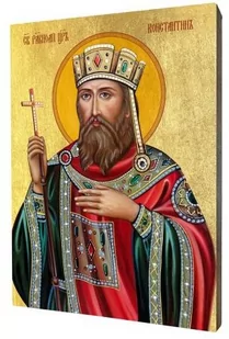 Ikona święty Konstantyn Wielki - Ikony i obrazy sakralne - miniaturka - grafika 1