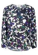 Bluzki damskie - Cartoon Damska bluzka na co dzień z marszczeniem, zielony/czarny, 42 - miniaturka - grafika 1