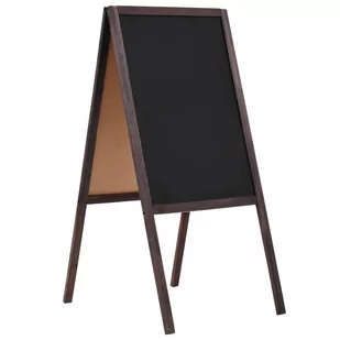 Dwustronna tablica kredowa, stojąca, drewno cedrowe, 40 x 60 cm - Tablice i flipcharty - miniaturka - grafika 1