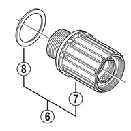 Akcesoria rowerowe - Shimano freilaufkoerper FH-M640 freilaufkoerper do FH-M640 (bez akcesoriów) Art-Nr. Y-3ts98070 Y3TS98070 - miniaturka - grafika 1