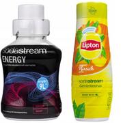 Syropy i koncentraty owocowe - Syrop Do Sodastream Energy St 375ml+Lipton Ice Tea Brzoskwinia 440 Ml - miniaturka - grafika 1