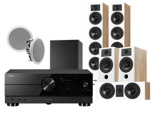 Kino domowe Yamaha RX-A2A (czarny) + Diva 6 + 3 + 7 (dąb) + RD 260 + Basso 880 - Kino domowe - miniaturka - grafika 1