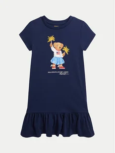 Polo Ralph Lauren Sukienka codzienna 312953280001 Granatowy Regular Fit - Sukienki i spódniczki dla dziewczynek - miniaturka - grafika 1