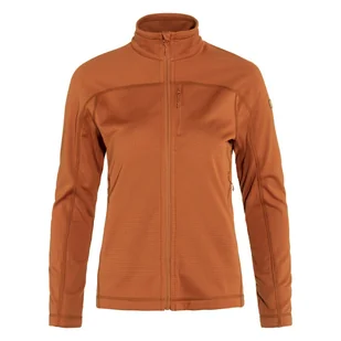 Damska bluza polarowa Fjallraven Abisko Lite Fleece Jkt terracotta brown - L - Bluzy damskie - miniaturka - grafika 1