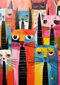 Plakaty - Plakat Koty kolaż nr 2 - miniaturka - grafika 1
