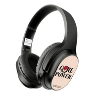 Słuchawki - Bezprzewodowe słuchawki stereo z mikrofonem Babaco wzór 90's Girl 004 - miniaturka - grafika 1