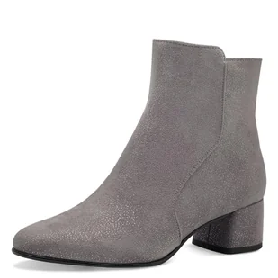 Marco Tozzi Damskie botki 2-25014-43 modne kozaki, taupe metalowe, 38 EU, taupe Metallic, 38 EU - Kozaki damskie - miniaturka - grafika 1