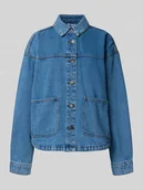 Bluzki damskie - Koszula jeansowa o kroju regular fit z nakładanymi kieszeniami model ‘KETTIE’ - miniaturka - grafika 1