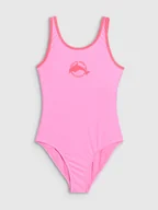 Stroje kąpielowe dla dziewczynek - 4F Kostium kąpielowy jednoczęściowy dziewczęcy - różowy 146/152 (10-12 lat) - miniaturka - grafika 1