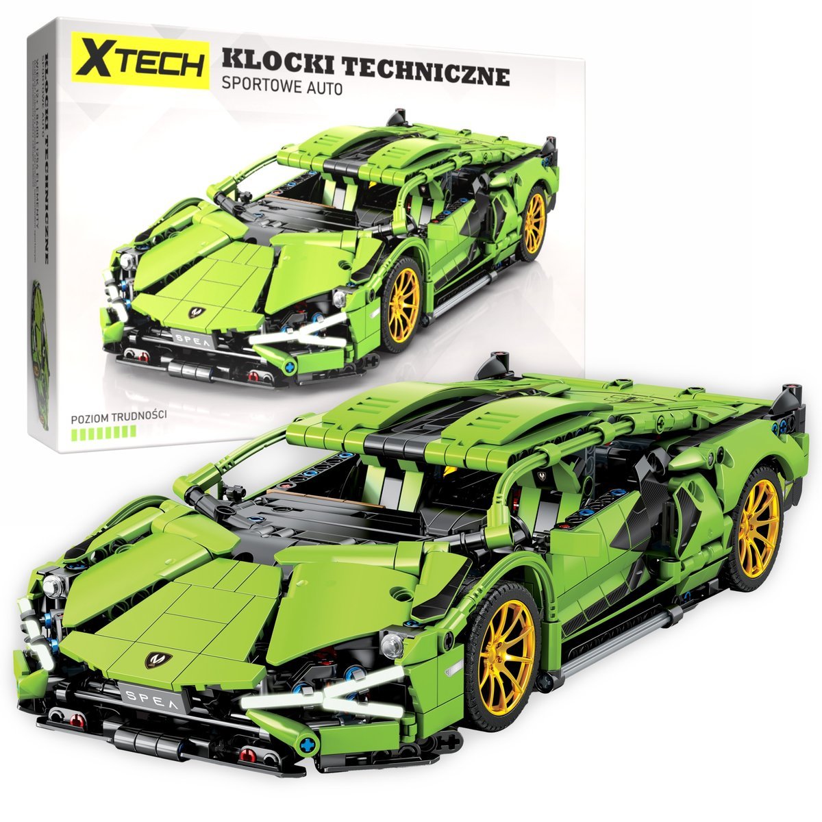 Klocki Konstrukcyjne Techniczne Auto Sportowe Samochód Lamborghini 1254 El