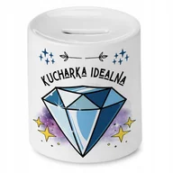 Skarbonki - Dla Kucharki Skarbonka na Urodziny na Prezent z Nadrukiem ze Zdjęciem + Opakowanie na prezent (wzór 01) - miniaturka - grafika 1