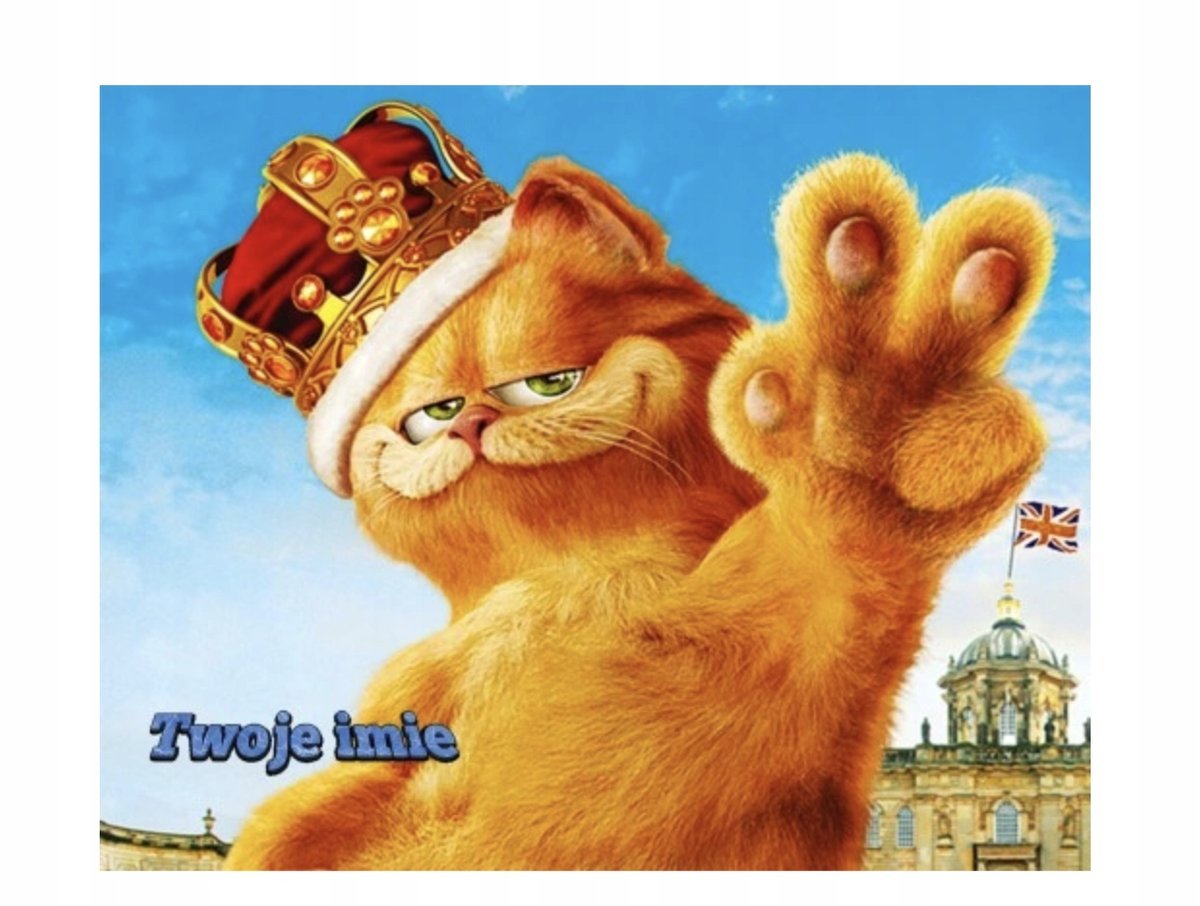 Puzzle GARFIELD KOT PREZENT A3 252 el z Nadrukiem + IMIĘ Pudełko 29