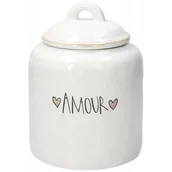 Pojemniki kuchenne - TOGNANA Pojemnik ceramiczny TOGNANA Amour 1.6 L Biały - miniaturka - grafika 1