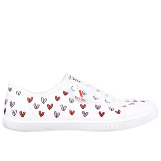 Sneakersy damskie - Buty Skechers JGoldcrown Bobs B Cute Love Brigade 113951WRPK - białe - grafika 1