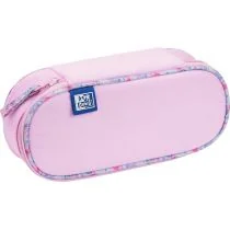 Piórnik z klapką Oxford Flowers różowy - Piórniki - miniaturka - grafika 1