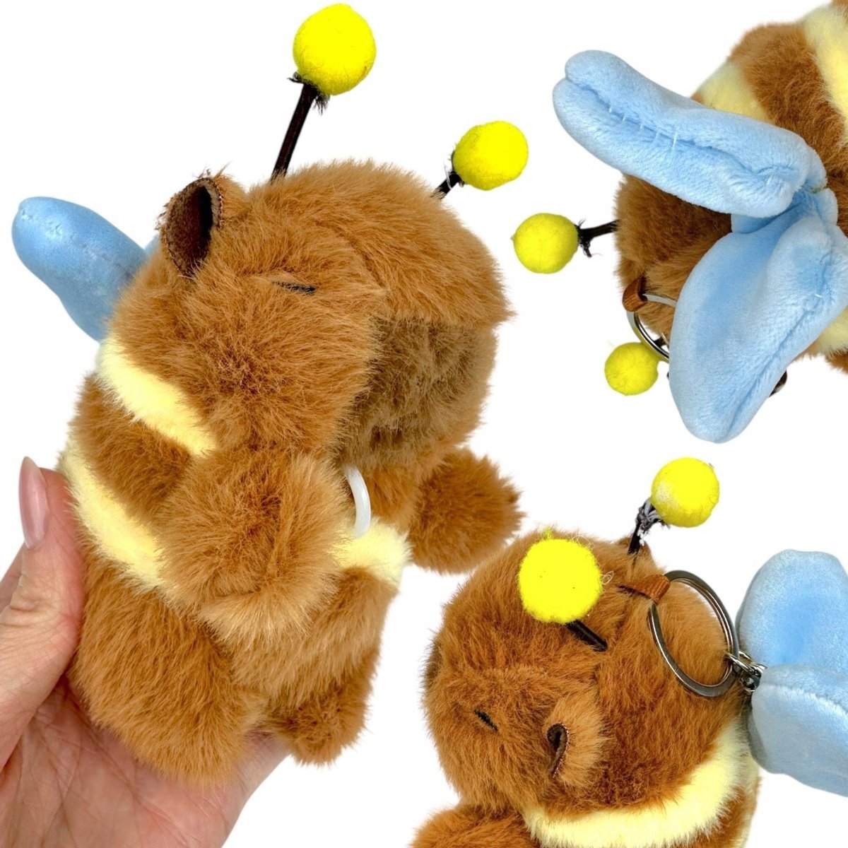 BRELOK KAPIBARA PSZCZÓŁKA PSZCZOŁA MASKOTKA Z RUCHOMYMI SKRZYDŁAMI