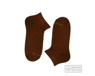Skarpetki męskie - Brązowe stopki z bawełny organicznej - miniaturka - grafika 1