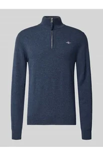 Sweter o kroju regular fit z imitacji dzianiny z czystej wełny jagnięciej - Gant - Swetry męskie - miniaturka - grafika 1