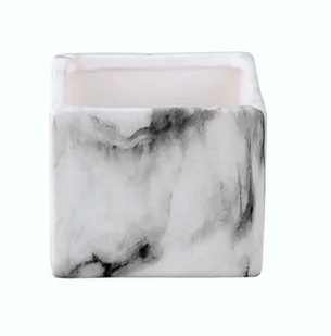 Osłonka Marmur kwadratowa L - Donice - miniaturka - grafika 1