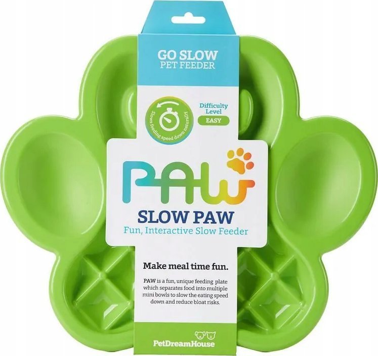 Pet Dream House PET DREAM HOUSE PAW GREEN EASY 36x30x3 INTERAKTIVE SLOW FEEDER