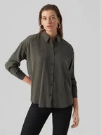 Koszule damskie - Vero Moda Koszula Queeny 10295908 Szary Regular Fit - miniaturka - grafika 1