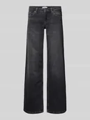 Spodnie damskie - Jeansy z szeroką nogawką z mieszanki bawełny model ‘JUDY’ - miniaturka - grafika 1