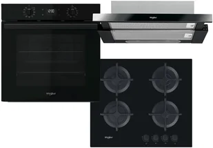 Zestaw AGD do zabudowy Whirlpool Piekarnik OMR58CR1B + Płyta gazowa AKT 616/NB + Okap AKR 750 G K - Zestawy AGD - miniaturka - grafika 1