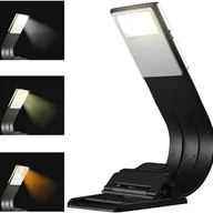 Latarki - Lampka do czytania LED USB, 3-kolorowa lampa do czytania z klipsem chroniącym oczy, latarka LED dla czytelników, lampa do czytania - miniaturka - grafika 1