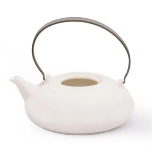 DZBANEK DO HERBATY Z RĄCZKĄ IVORY 435 ml PORCELANA KREMOWA - Dzbanki i imbryki - miniaturka - grafika 1