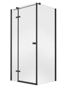 Czarna prostokątna kabina prysznicowa 120x80 lewa Pixa Black Besco - Kabiny prysznicowe - miniaturka - grafika 1