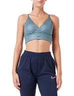 Biustonosze - Nike W Nk Indy Textured Shine Bra Biustonosz Sportowy Damski - miniaturka - grafika 1
