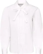 Bluzki damskie - Seidensticker Damska bluzka z długim rękawem Regular Fit, biały, 38 - miniaturka - grafika 1