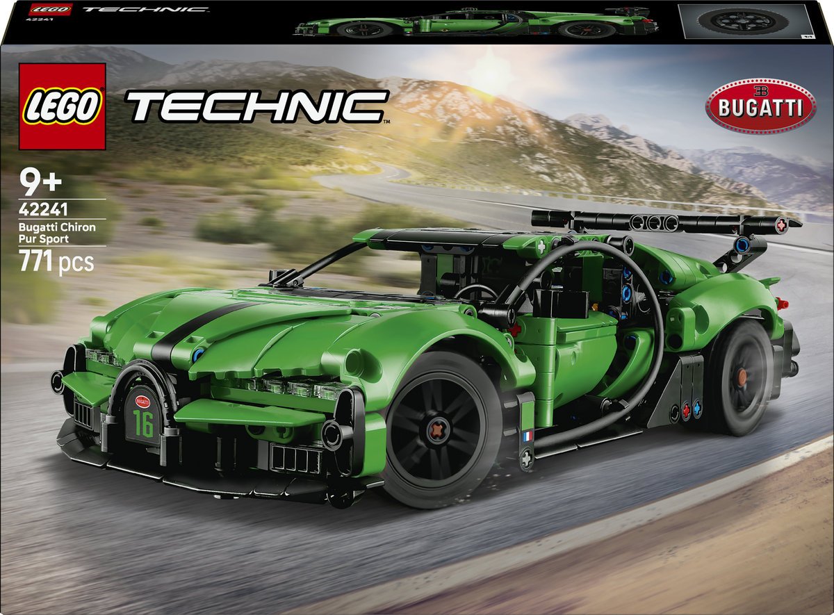 LEGO Technic Zielony hipersamochód Bugatti Chiron Pur Sport 42241