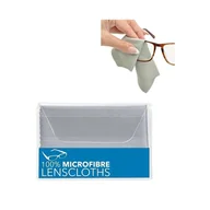 Akcesoria do okularów - Ultradelikatna Ściereczka do okularów z mikrofibry w etui - szara - miniaturka - grafika 1