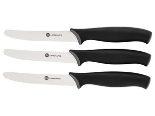Fiskars Zestaw 3 noży, 2 rodzaje (Ząbkowana krawędź) - Noże kuchenne - miniaturka - grafika 1