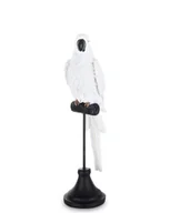 Figurki dekoracyjne - Biało czarna figurka w kształcenie papugi BEO 30 cm - miniaturka - grafika 1