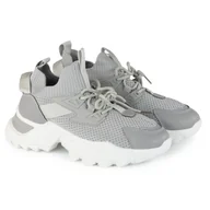 Sneakersy damskie - Buty sportowe Sneakersy Cabin H2148B szary - miniaturka - grafika 1