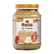 Desery dla dzieci - HOLLE Bio Deser dla niemowląt Jabłko i gruszka z owsem, 190g - miniaturka - grafika 1