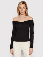 Bluzki damskie - Pieces Bluzka Maliva 17103018 Czarny Slim Fit - miniaturka - grafika 1