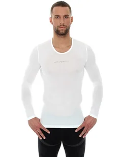 Brubeck Koszulka unisex z długim rękawem biała r. M LS10850 - Koszulki sportowe męskie - miniaturka - grafika 1