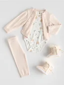 Komplety dla niemowląt - Reserved - Dzianinowy komplet - złamana biel - miniaturka - grafika 1