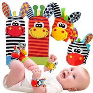 Grzechotki dla dzieci - Skarpetki Opaski Na Rączki 3D Zabawka Sensoryczna Grzechotki Dla Niemowląt - miniaturka - grafika 1