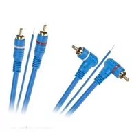 Kable - CABLETECH Kabel 2x RCA wtyk kątowy 2x RCA wtyk prosty - miniaturka - grafika 1