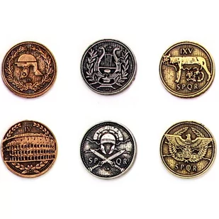 Zestaw 3 Rzymskich Metalowych Monet - Gry planszowe - miniaturka - grafika 1