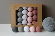 Pozostałe oświetlenie - Bawełniane kule MIA HOME Dusty Pink, 20 szt. - miniaturka - grafika 1