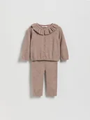 Komplety dla niemowląt - Reserved - Dzianinowy komplet z falbanką - jasnofioletowy - miniaturka - grafika 1